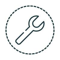 support tool line icon isolated design vector
