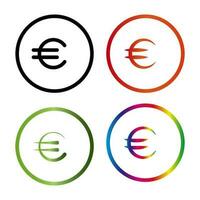 euro icono o logo aislado firmar símbolo divisa, dinero icono vector logo modelo sencillo vector ilustración.