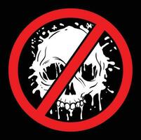 Illustration of Grunge Skull Vector