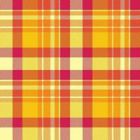 Textile seamless pattern of background check fabric with a tartan texture plaid vector. vector