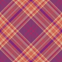 Fabric seamless pattern of tartan textile texture with a check background vector plaid.