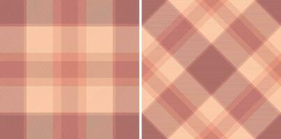 Textile seamless background of vector fabric check with a tartan pattern plaid texture.