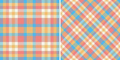 Plaid texture check of fabric seamless tartan with a pattern background textile vector. vector