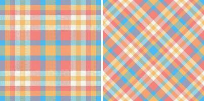 Plaid texture check of fabric seamless tartan with a pattern background textile vector. vector