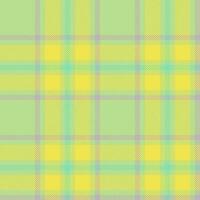 Plaid seamless pattern in yellow. Check fabric texture. Vector textile print.