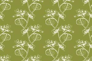 Floral pattern seamless vector background. Foliage and flower wallpaper design of nature.