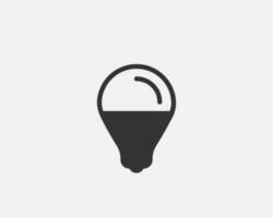 Light bulb icon vector. Llightbulb idea logo concept. Lamp electricity icons web design element. Led lights isolated silhouette. vector