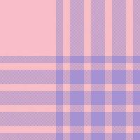 Plaid check pattern in pink. Seamless fabric texture. Tartan textile print. vector