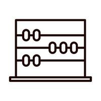 abacus math line icon isolated vector