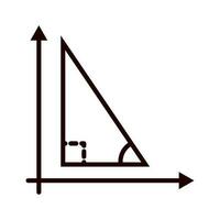 geometría triángulo matemáticas línea icono aislado vector