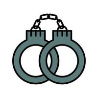 handcuffs icon isolated white background vector