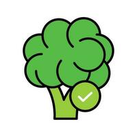 fresh vegetable broccoli icon isolated vector