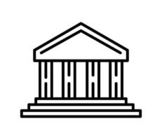 court house line icon isolated design vector