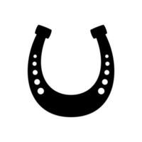 horse shoes vector silhouette isolated on white background