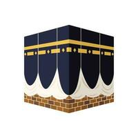 kaaba islámico edificio vector