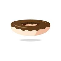 chocolate donut vector isolated on white background