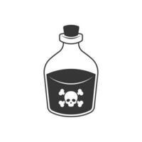 Poison bottle vector icon isolated on white background.