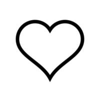 love heart outline icon vector