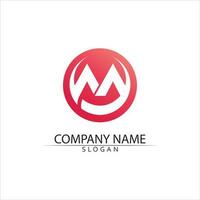 M Letter Logo Template vector