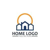 Real estate and home buildings vector logo icons template