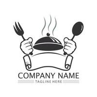 Hat chef logo template vector