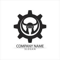 Spartan helmet logo template vector