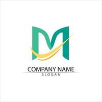 M Letter Logo Template vector