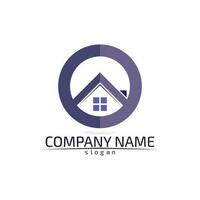 Real estate and home buildings logo icons template vector