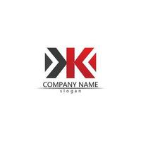 K logo design K letter font Concept Business logo vector and design initial company