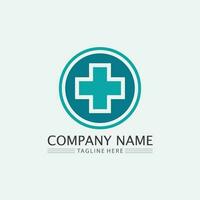 Hospital logo and health care icon symbols template icons app vector