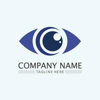 Eye and vision design Care vector logo icon