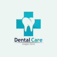 Ilustración de vector de plantilla de logotipo dental