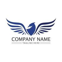 Falcon Eagle Bird Logo Template Vector Icon