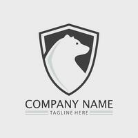 bear logo and animal vector design graphic illustration