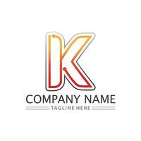 Letter K logo icon illustration design template.Graphic Alphabet Symbol for business finance logotype. Graphic Alphabet Symbol for Corporate Business Identity. vector