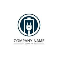 Battery icon and charging, charge indicator Vector logo design level Battery Energy Power running low up status batteries set logo Charge level illustration