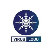 virus corona vector de virus y diseño de máscara logo vector viral y símbolo de icono de diseño