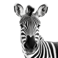 Zebra isolated on transparent background, created with png