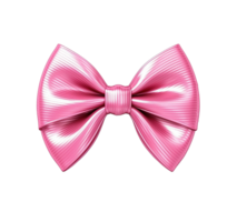 Decorative pink bow isolated on transparent background, created with png