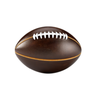 American football ball isolated on transparent background, created with png