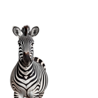 zebra isolado em transparente fundo, criada com generativo ai png