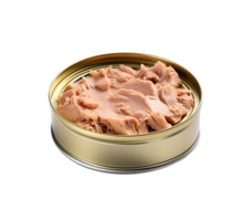 Canned tuna fish fillets isolated on transparent background, created with png