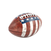 American football ball isolated on transparent background, created with png