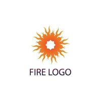 Fire flame nature logo and symbols icons template vector