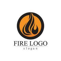 fuego, llama, naturaleza, logotipo, y, símbolos, iconos, plantilla, vector