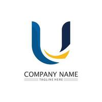 Initial letter U logo business and design icon vector