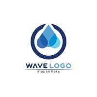 Water wave icon vector