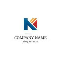 K logo design K letter font Concept Business logo vector and design initial company