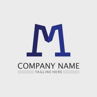 M letter an M font logo design vector identity icon sign