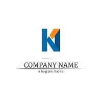 K logo design K letter font Concept Business logo vector and design initial company